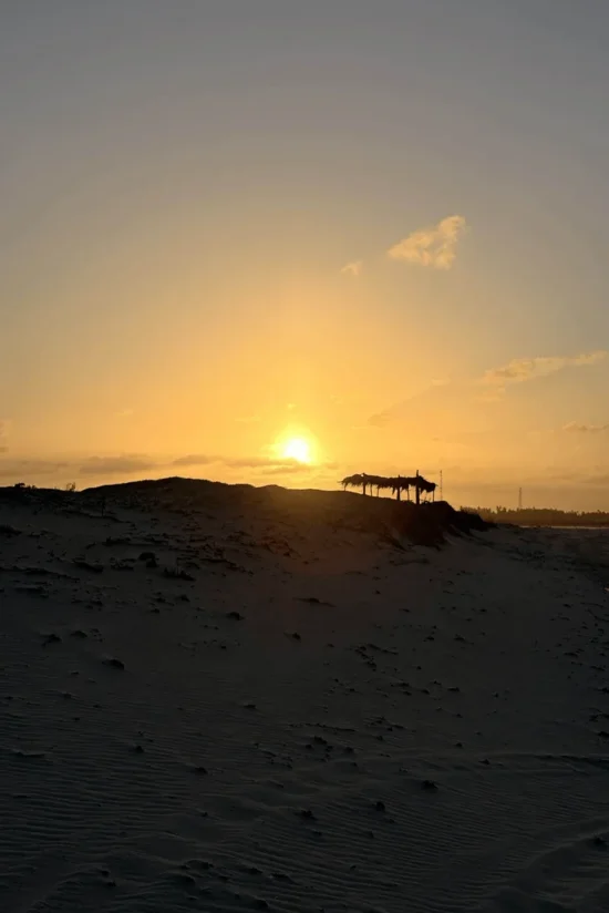 Sunset over the dunes in Parajuru, Ceará, Brazil